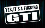 X2 stickers "Fucking GTI"