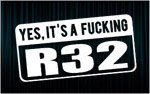 X2 stickers "Fucking R32"