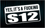 X2 stickers "Fucking S12"