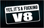 X2 stickers "Fucking V8"