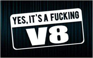 X2 stickers "Fucking V8"