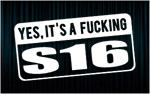 X2 stickers "Fucking S16"
