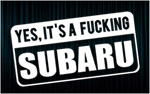 X2 stickers "Fucking SUBARU"