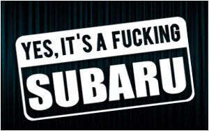 X2 stickers "Fucking SUBARU"