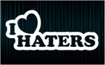 X2 Stickers I LOVE HATERS (1)